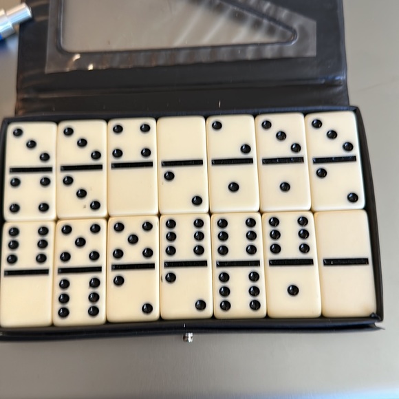 Final Price:  $5:  DOMINOES Double Six in Vinyl Case. - Picture 2 of 2